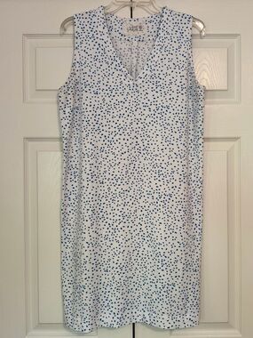 LIKE NEW The Cat’s Pajamas Confetti Dot Pima Knit Nightgown Blue XL
